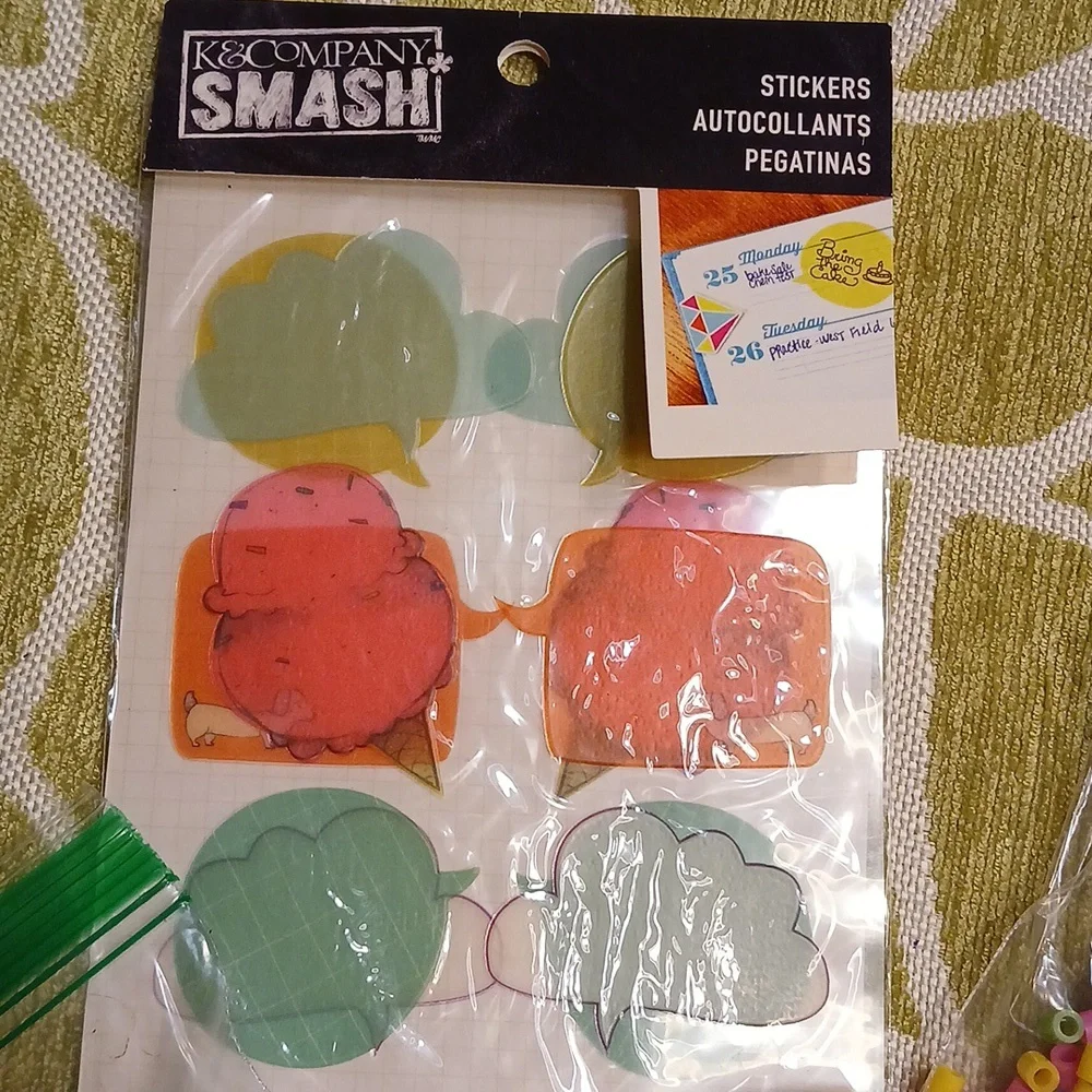 Colorful Bead and Sticker Set for Crafting - Picture 3 of 7